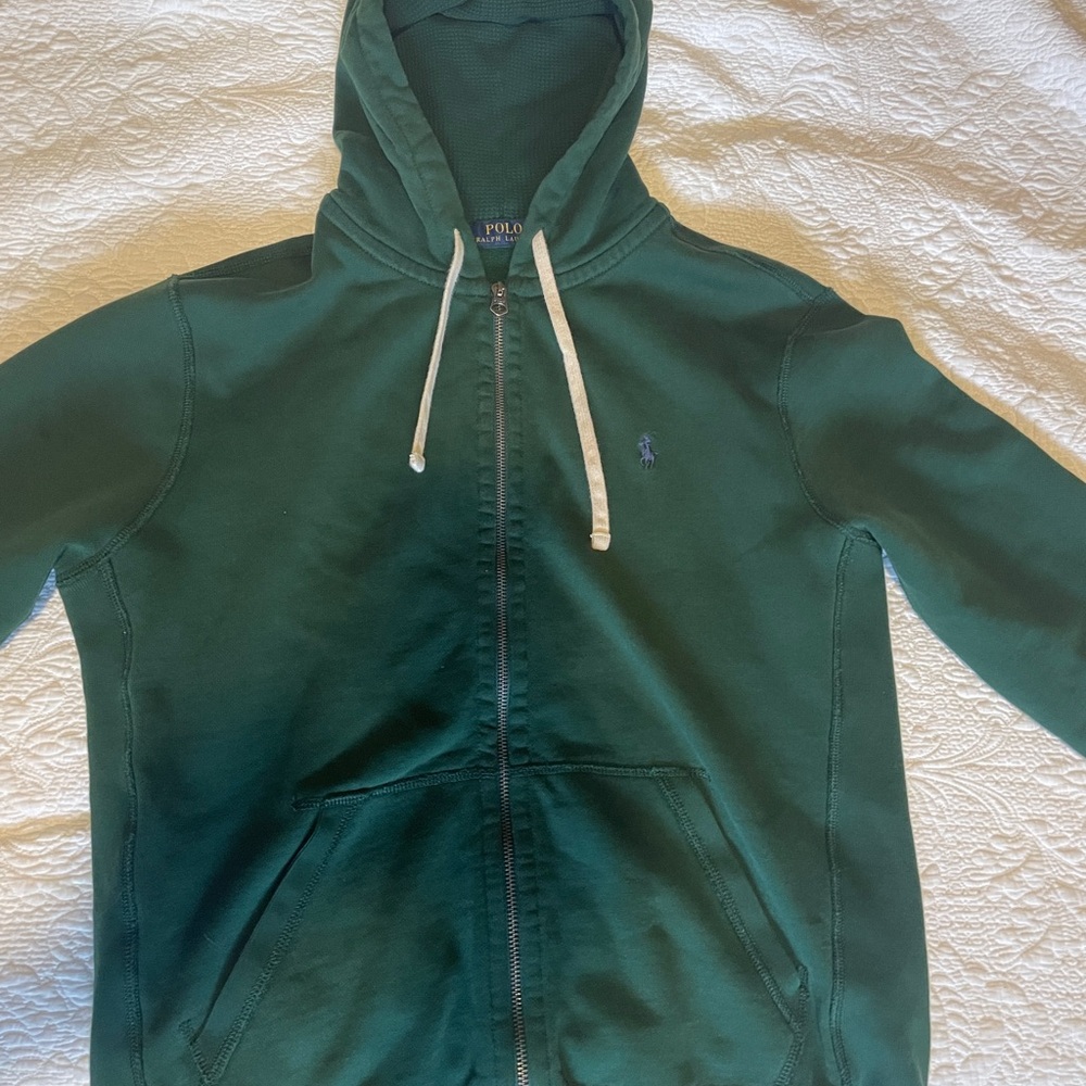 Ralph Lauren Dark Green Zip-Up Hoodie